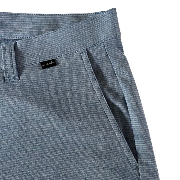 Travis Mathew Blue Microstripe Shorts Sz 36 10 Inch Inseam Golf - Picture 2 of 8